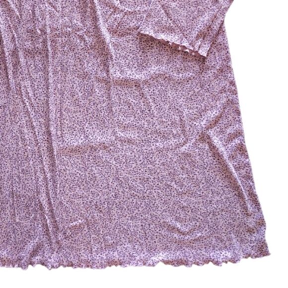Celestial Dreams 2014 Pink Purple Floral Long Sleeve Midi Nightgown Plussize 3X - Picture 8 of 15
